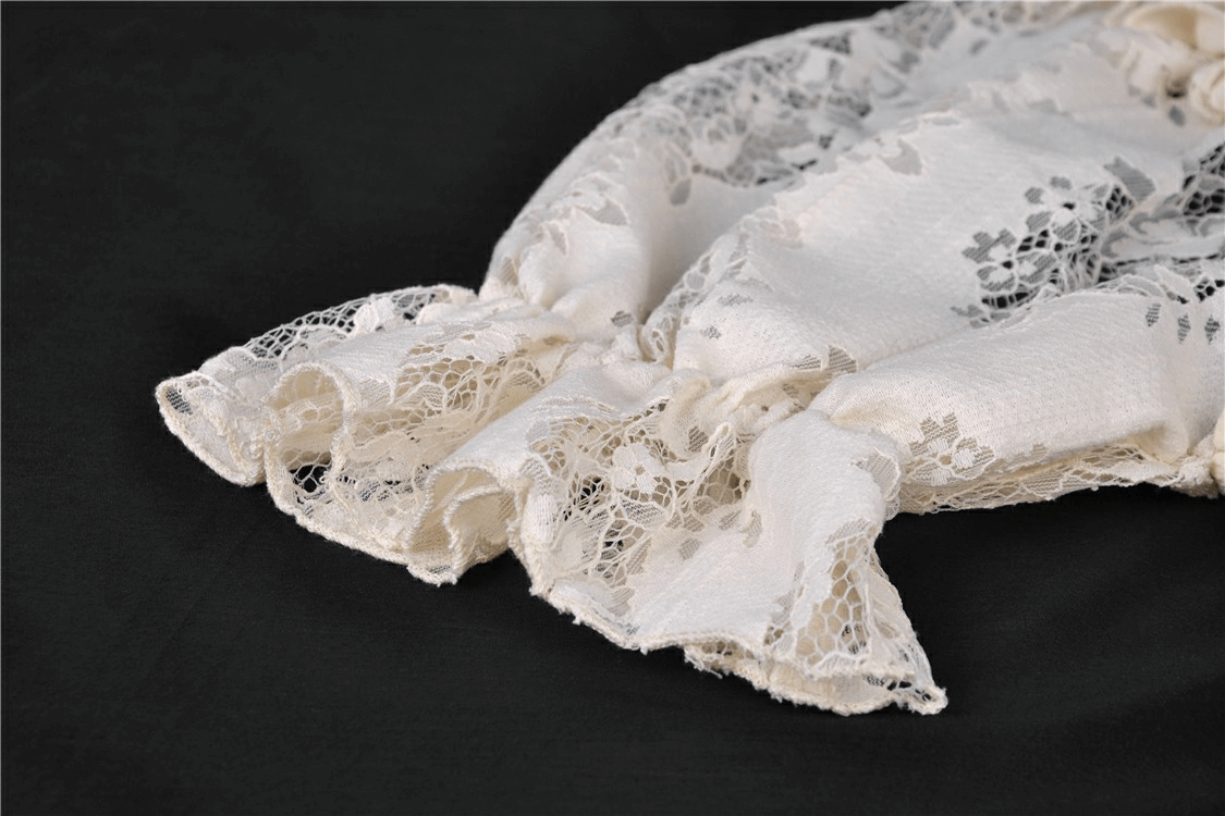 Steampunk Victorian Off-Shoulder Short Sleeves Lace Dress - image 10