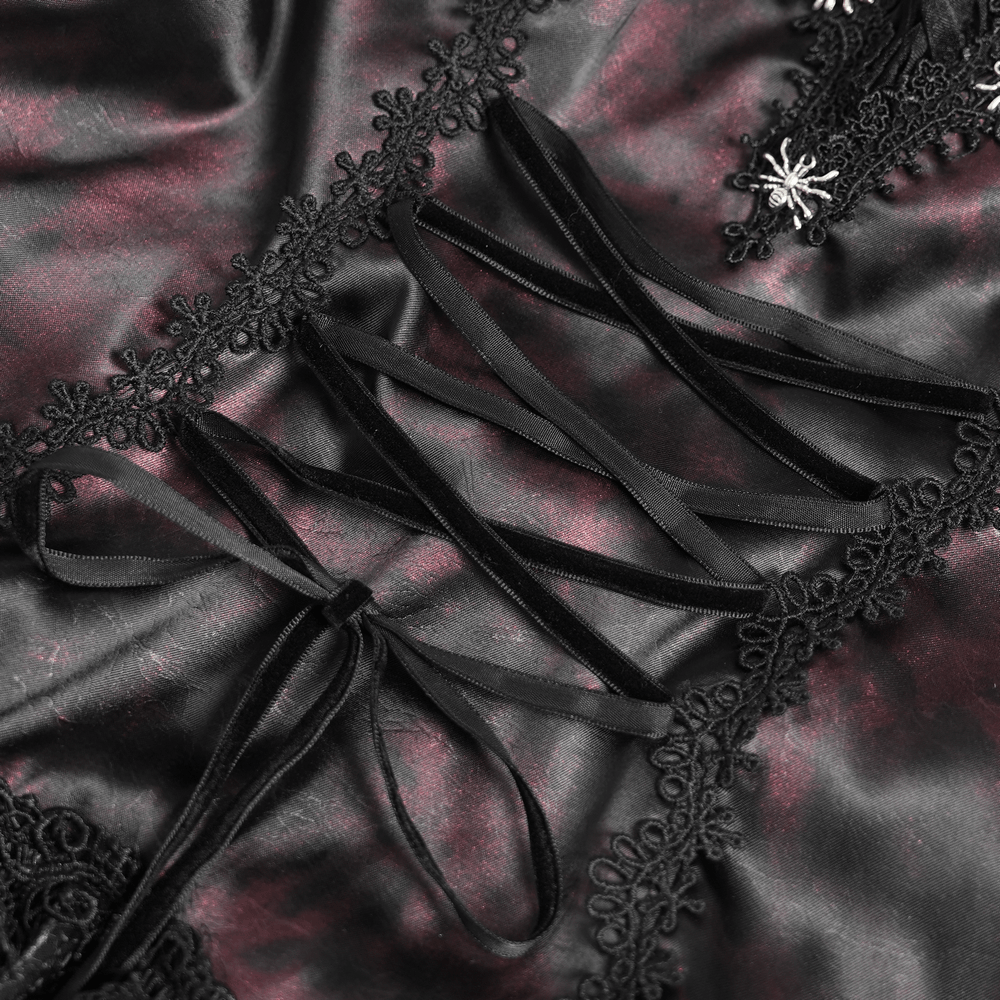Striking Women's Halter Mini Dress with Corset Lacing Detail - image 9