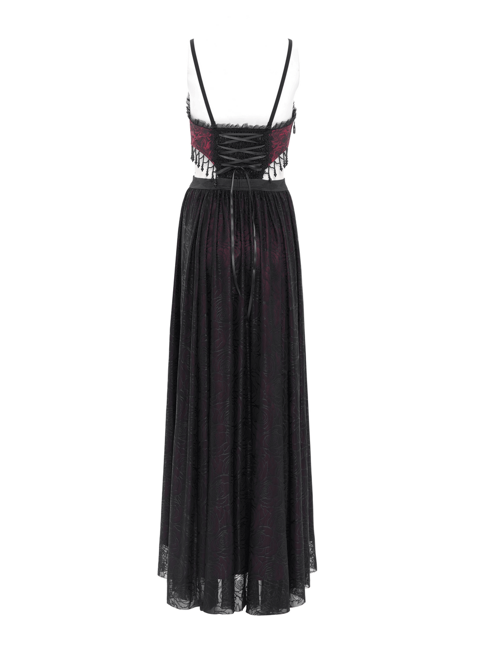 Stunning Gothic Floral Corset Dress with Lace Detailing - image 6