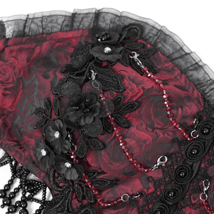 Stunning Gothic Floral Corset Dress with Lace Detailing - image 8