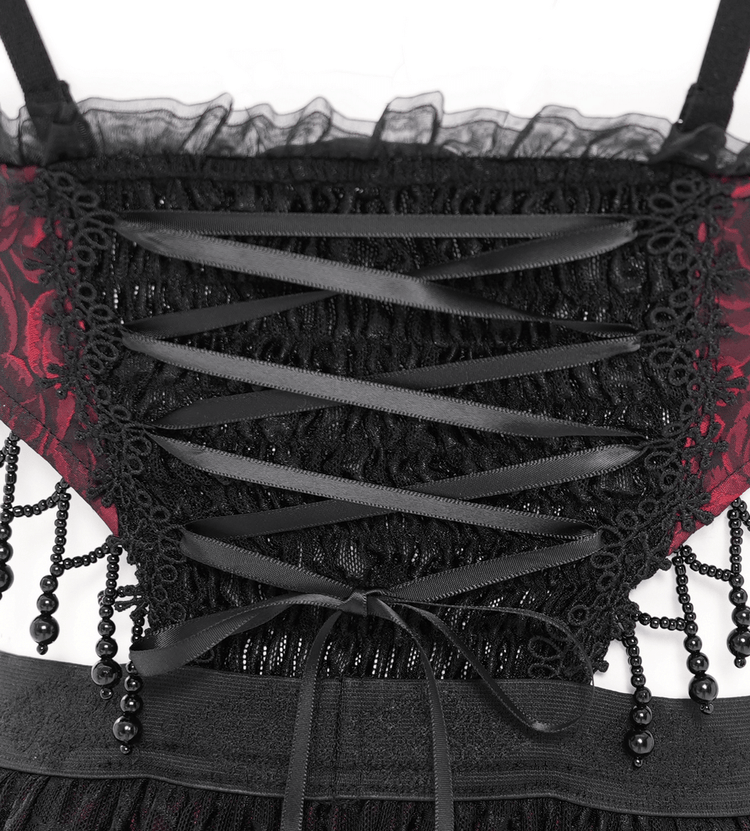Stunning Gothic Floral Corset Dress with Lace Detailing - image 11