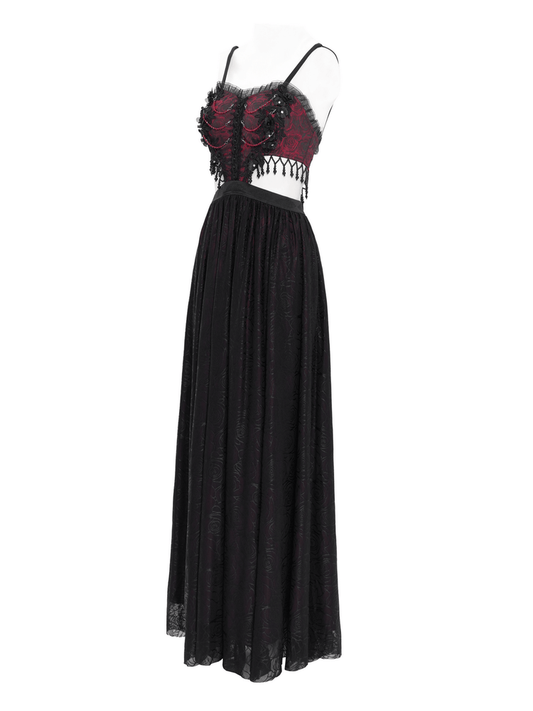 Stunning Gothic Floral Corset Dress with Lace Detailing - image 5