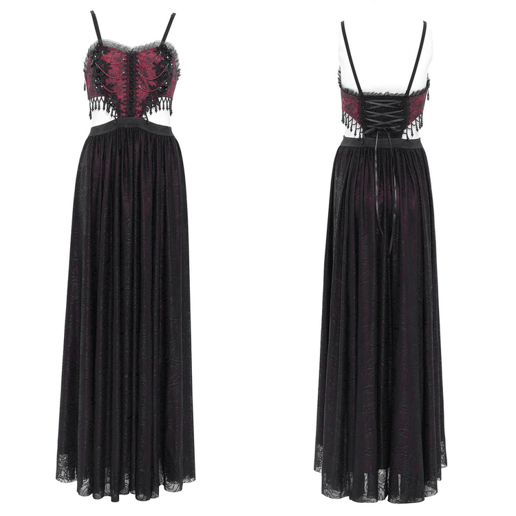 Stunning Gothic Floral Corset Dress with Lace Detailing - image 3