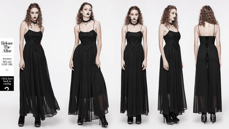 Stunning Women's Black Long Dress with Adjustable Straps - image 17