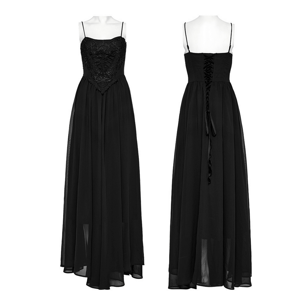 Stunning Women's Black Long Dress with Adjustable Straps - image 3