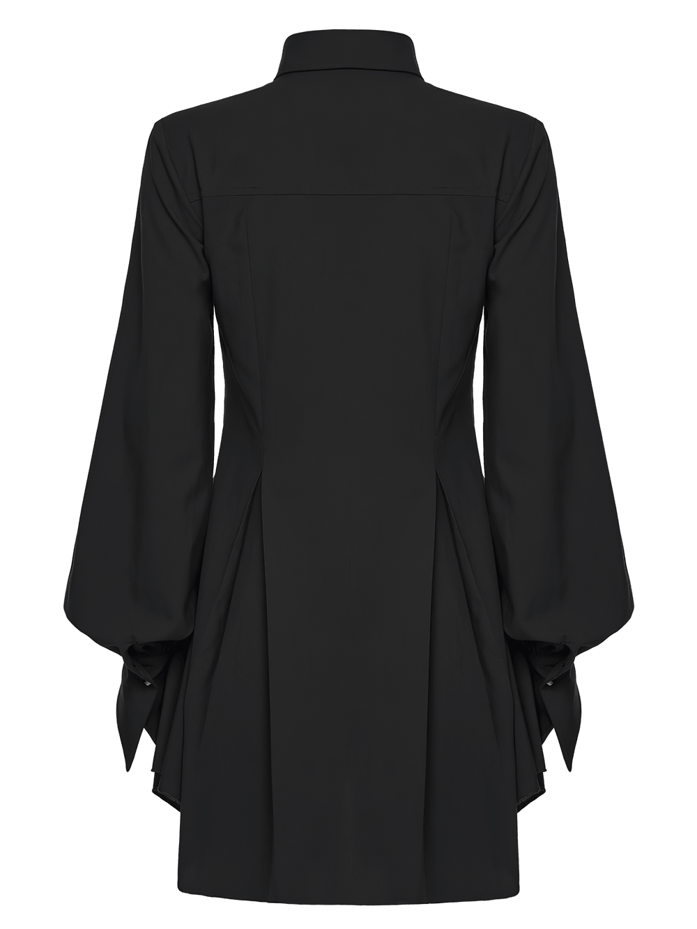 Stylish Black Gothic Asymmetrical Punk Shirt-Dress - image 6