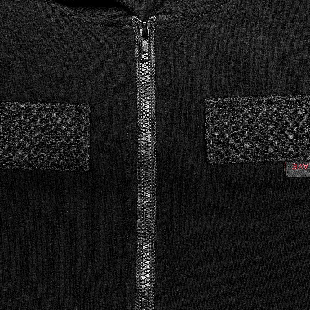 Stylish Black Hooded Zip-Front Tactical Dress - image 9
