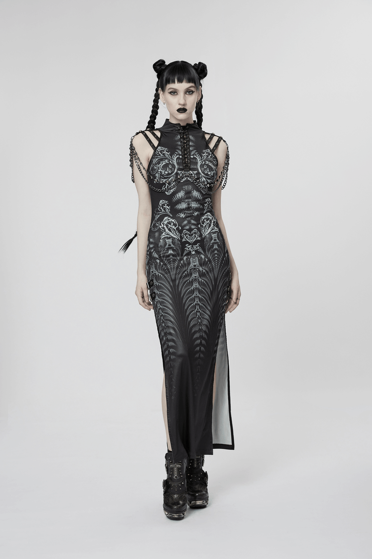 Stylish Women's Futuristic Sci-Fi Printed Dress - image 11