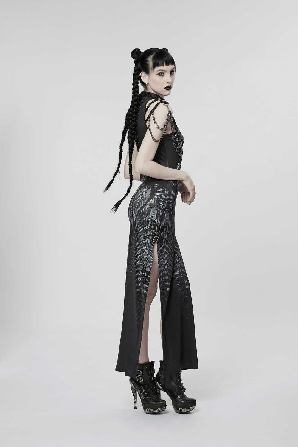Stylish Women's Futuristic Sci-Fi Printed Dress - image 13
