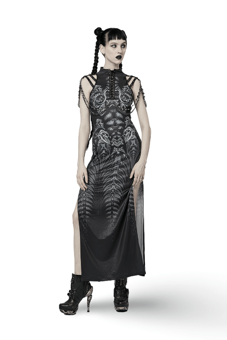 Stylish Women's Futuristic Sci-Fi Printed Dress - image 1