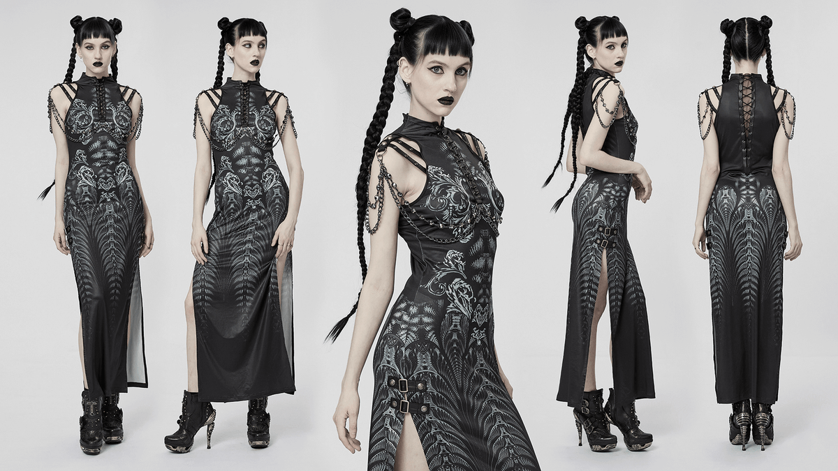 Stylish Women's Futuristic Sci-Fi Printed Dress - image 14