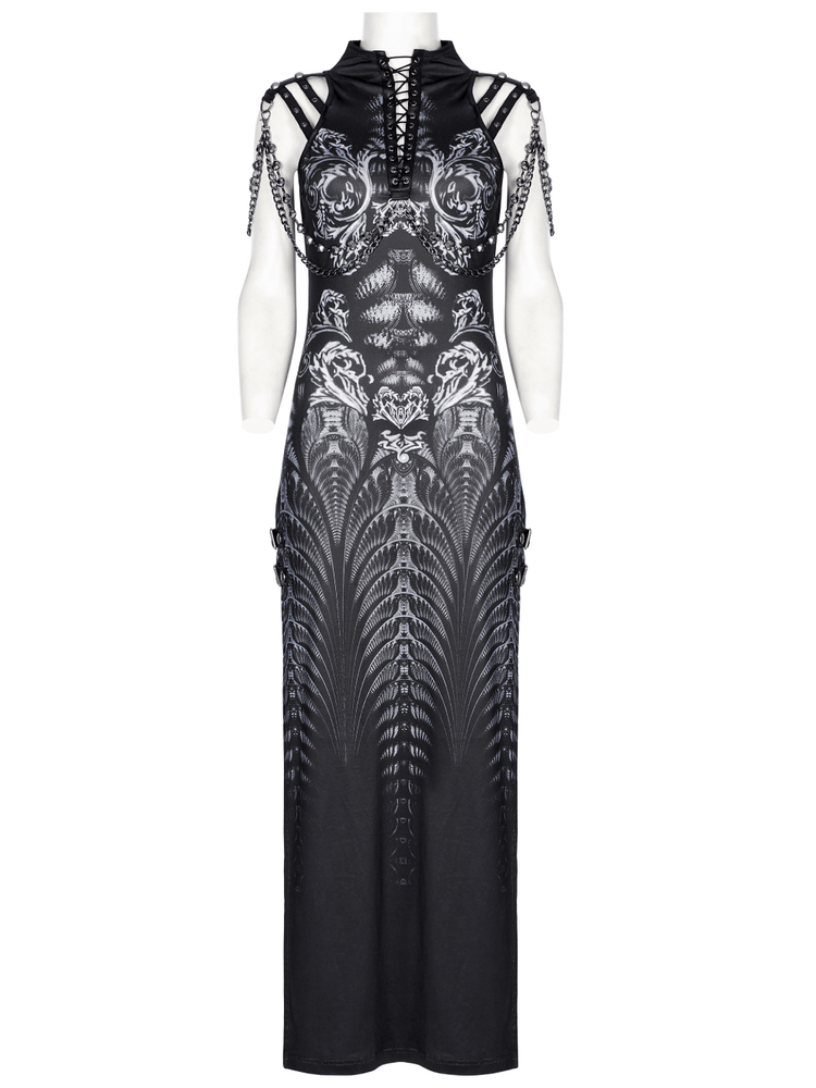 Stylish Women's Futuristic Sci-Fi Printed Dress - image 4