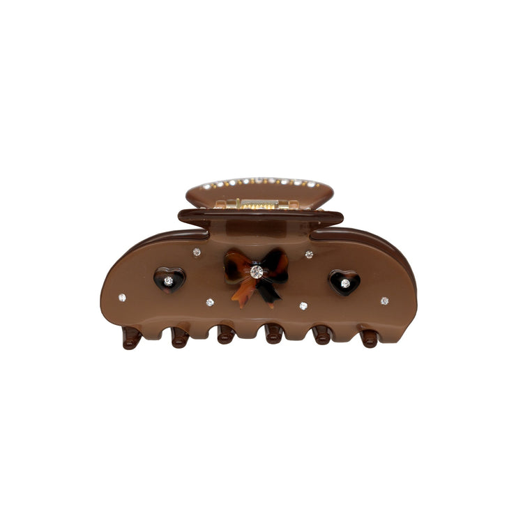 Sweetheart Clip in Cocoa Cashmere