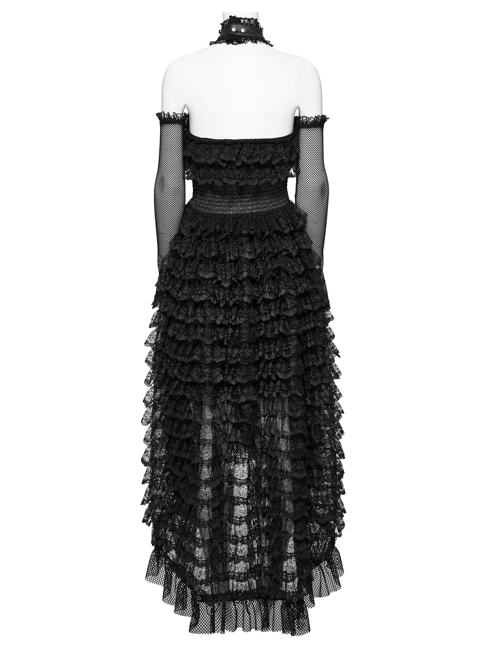 Unforgettable Women's Lace High-Low Hem Black Dress - image 5