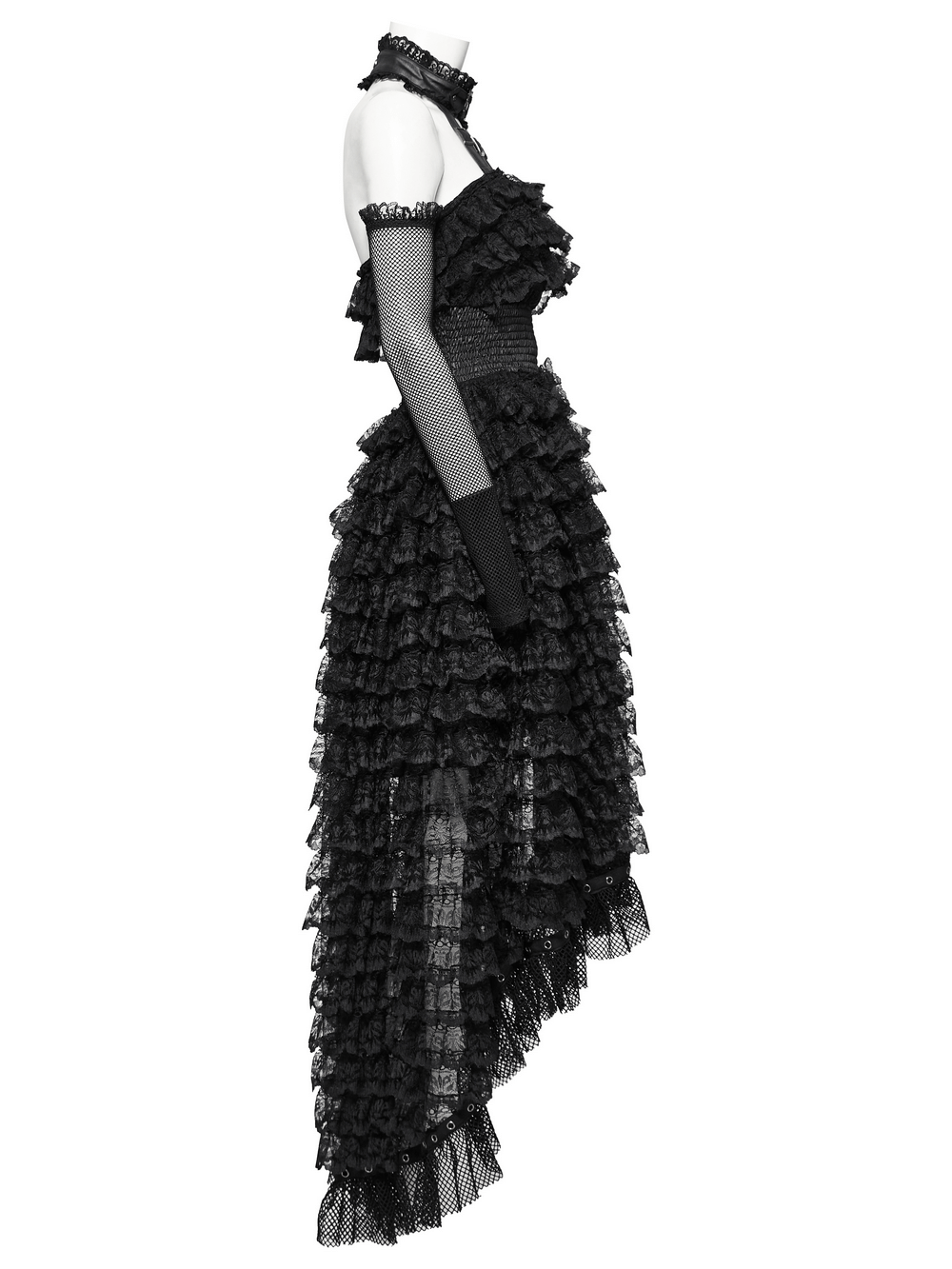 Unforgettable Women's Lace High-Low Hem Black Dress - image 6
