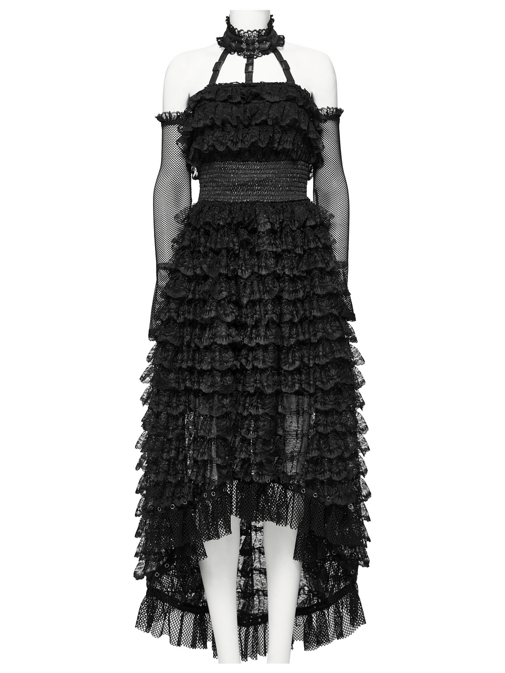 Unforgettable Women's Lace High-Low Hem Black Dress - image 4