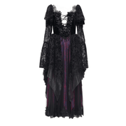 Unique Victorian Lace Dress with Ruffled Sleeves - image 3