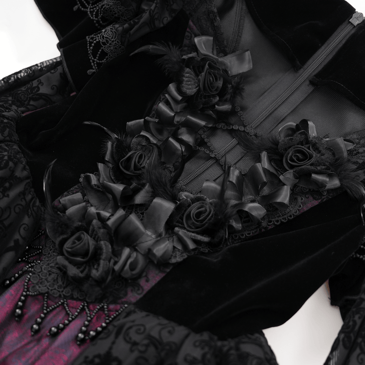 Unique Victorian Lace Dress with Ruffled Sleeves - image 7