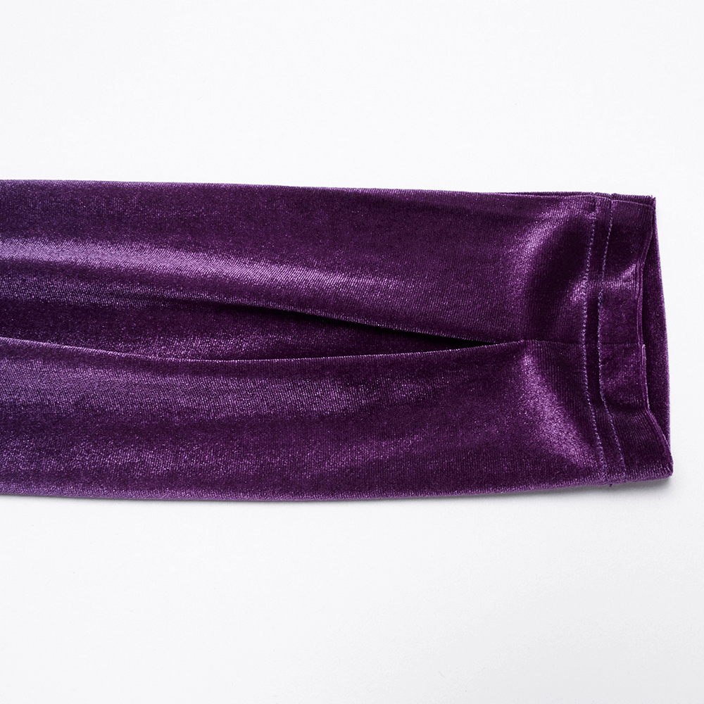 Velvet Gothic Gradient Dress with Adjustable Drawstring - image 11