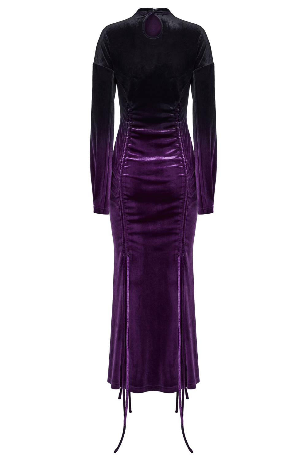 US SALE of Velvet Gothic Gradient Dress with Adjustable Drawstring - image 7