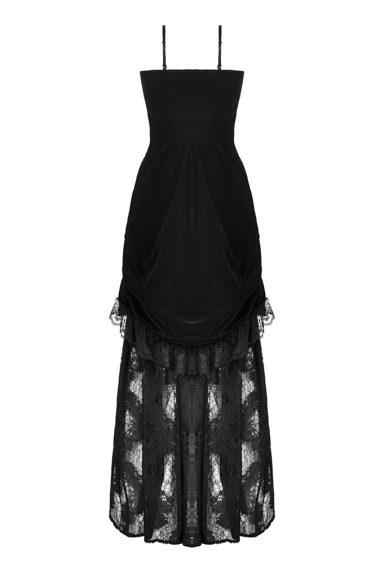 Victorian Gothic Lace and Velvet Layered Evening Dress - image 5