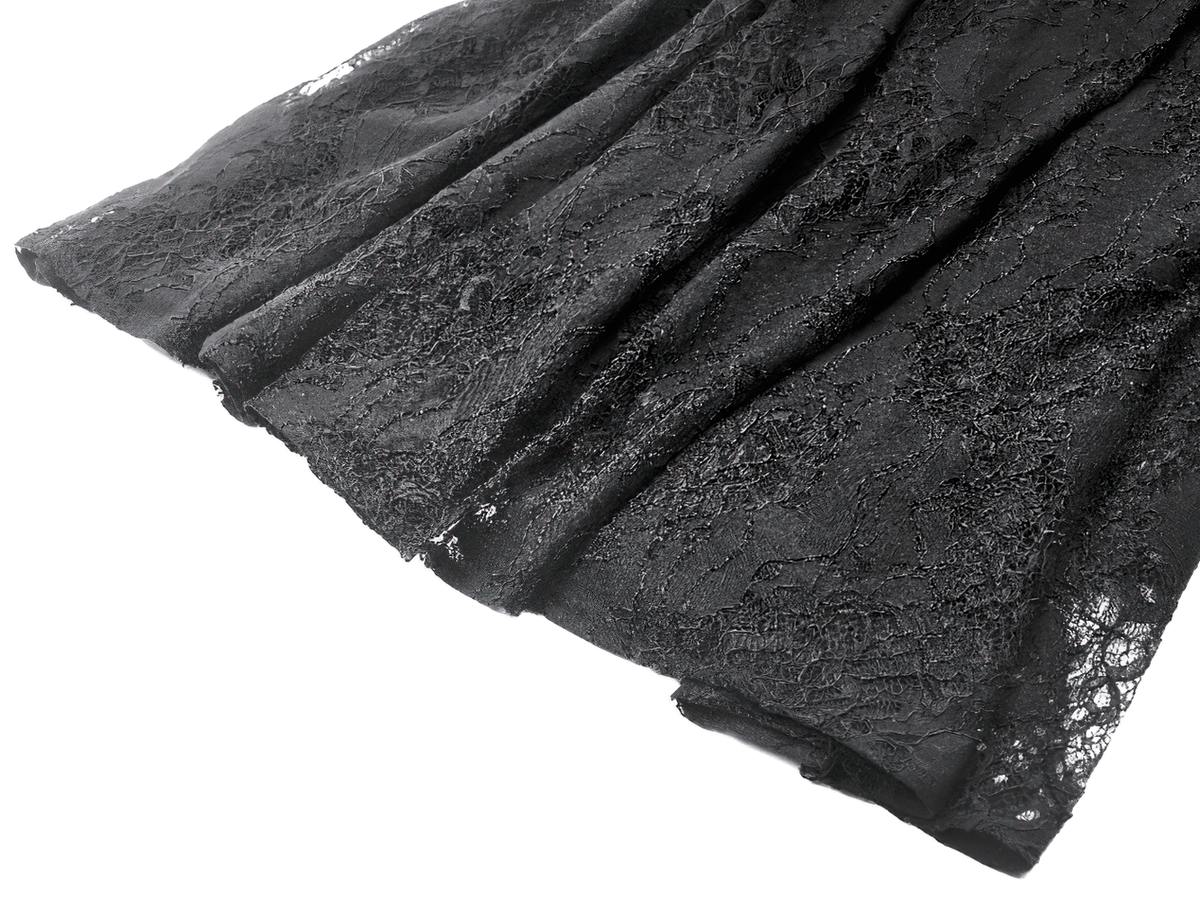 Victorian Gothic Lace and Velvet Layered Evening Dress - image 13