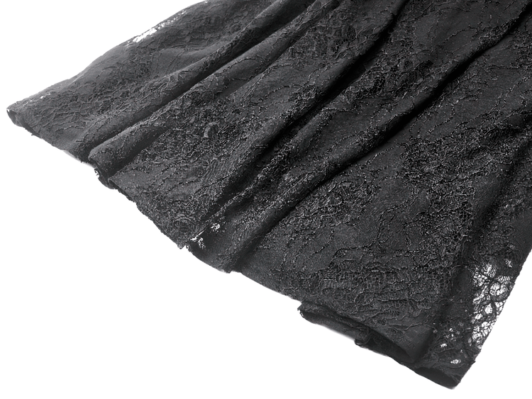 Victorian Gothic Lace and Velvet Layered Evening Dress - image 13