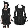 Viktorianisches Gothic-Minikleid aus Spitze mit Korsettrücken – Bild 3