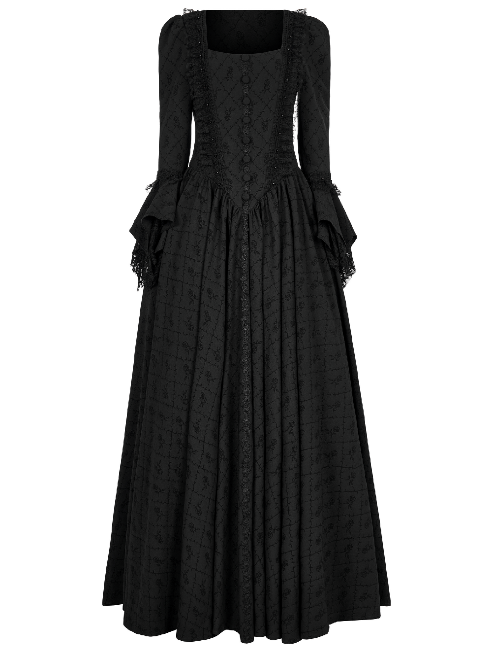 Victorian Gothic Rose-Weave Adjustable Gown - image 4