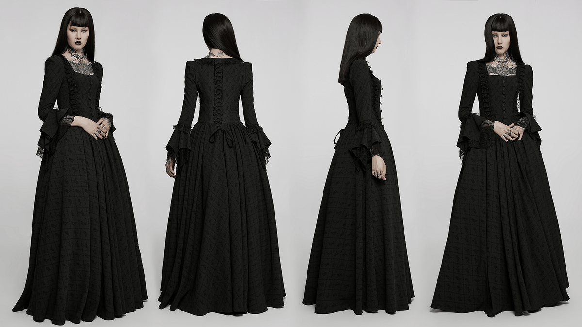 Victorian Gothic Rose-Weave Adjustable Gown - image 13