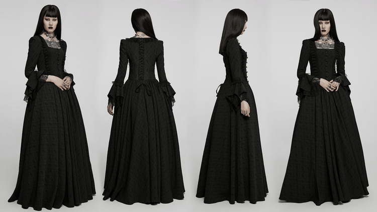 Victorian Gothic Rose-Weave Adjustable Gown - image 13