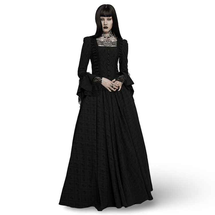 Victorian Gothic Rose-Weave Adjustable Gown - image 1