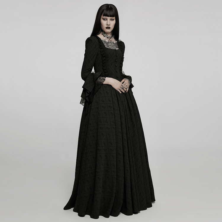 Victorian Gothic Rose-Weave Adjustable Gown - image 11