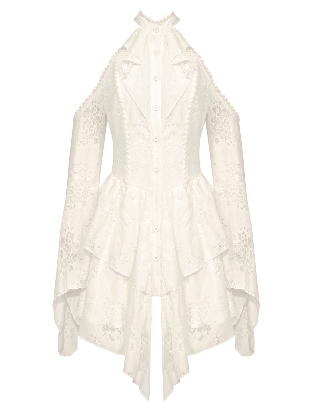 Victorian Lace Dress with Open Shoulder Design - image 4
