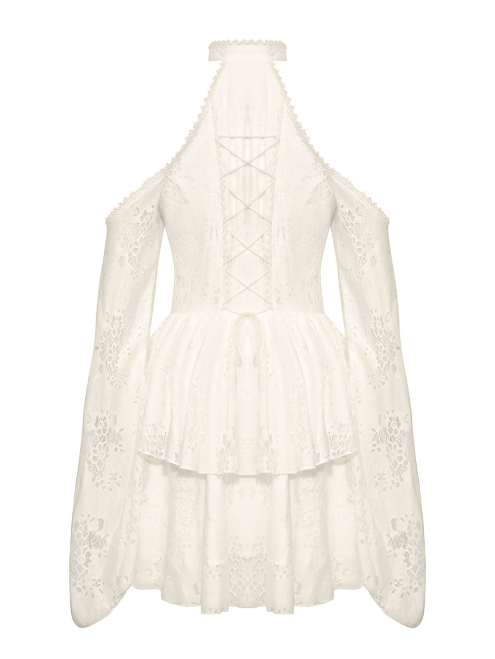 Victorian Lace Dress with Open Shoulder Design - image 5