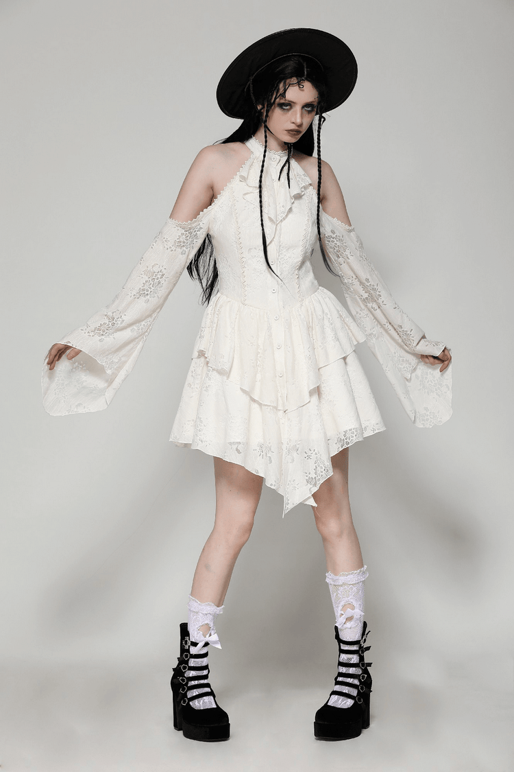 Victorian Lace Dress with Open Shoulder Design - image 14