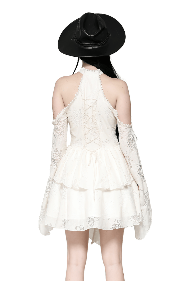 Victorian Lace Dress with Open Shoulder Design - image 2
