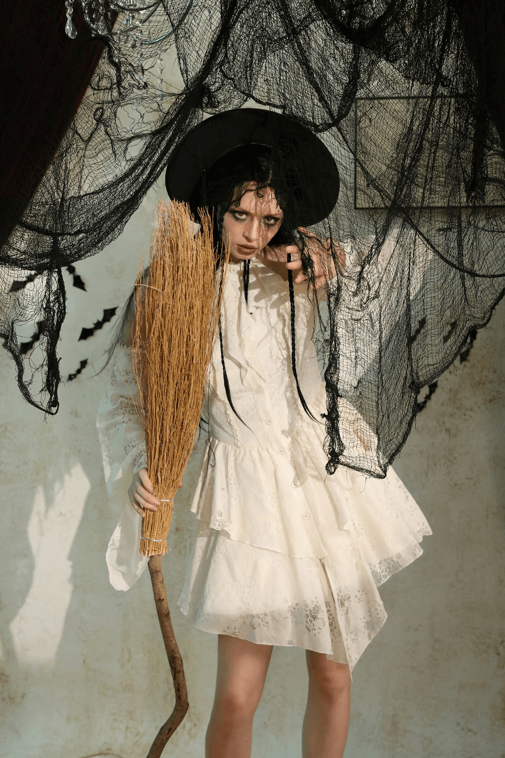 Victorian Lace Dress with Open Shoulder Design - image 15