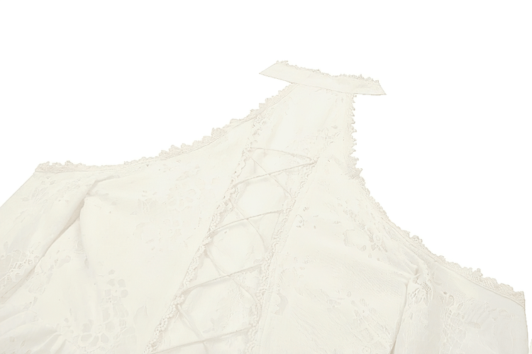 Victorian Lace Dress with Open Shoulder Design - image 8