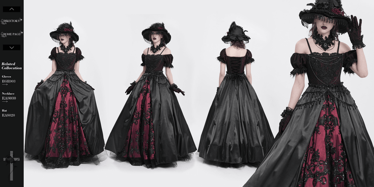 Victorian Lace-Up Dress with Beaded Detail and Ruffles - image 20