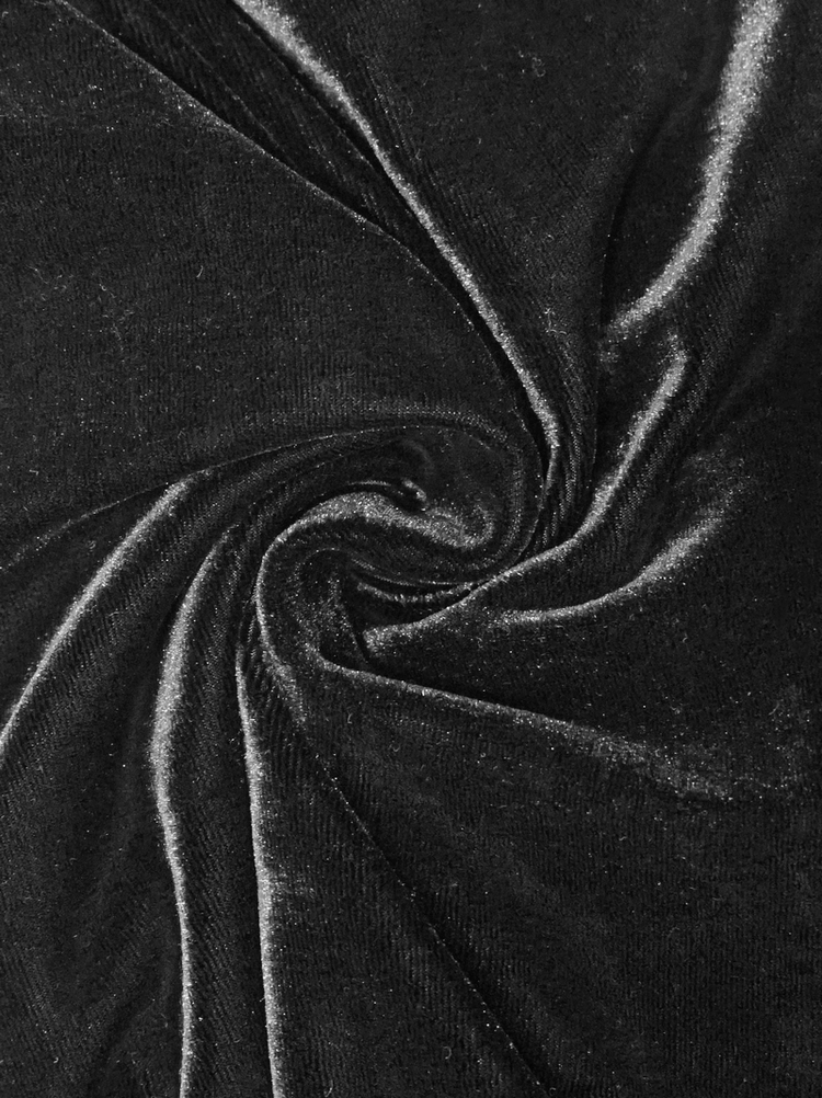 Vintage Sexy Off Shoulder Velvet Long Dress / Gothic Black Dress with Lace On Bodice & Lace-up Back - image 10