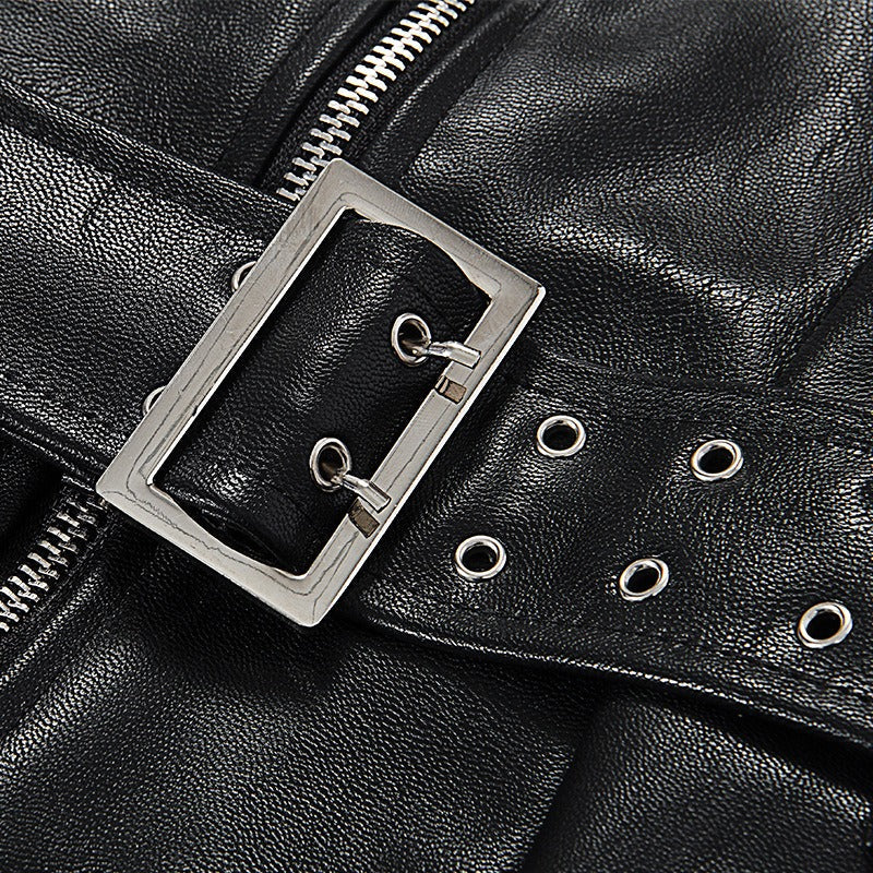 What to Wear to a Concert / Zipper Corset Dress with Sash and Chain in Gothic Style - image 10