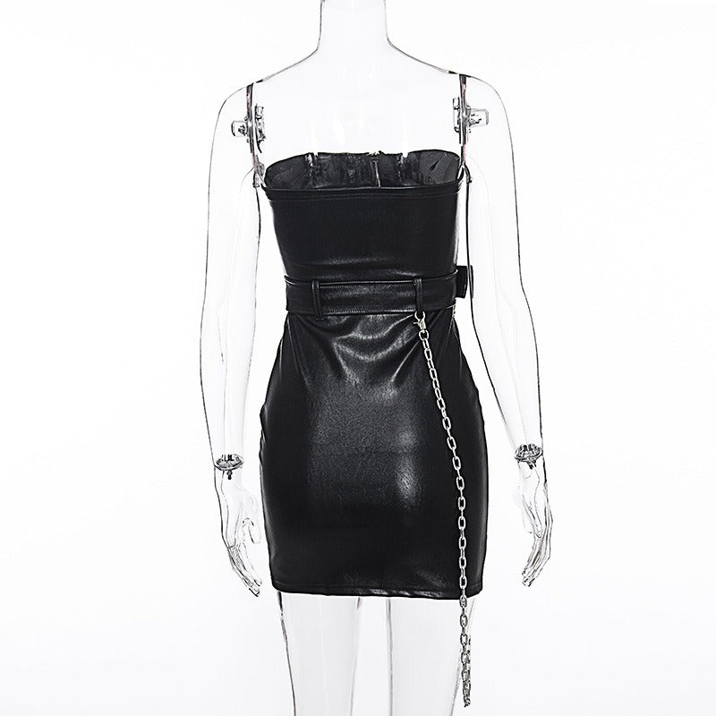 What to Wear to a Concert / Zipper Corset Dress with Sash and Chain in Gothic Style - image 7