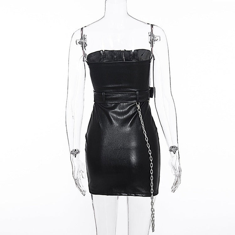 What to Wear to a Concert / Zipper Corset Dress with Sash and Chain in Gothic Style - image 7