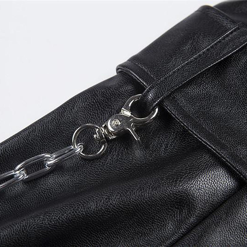 What to Wear to a Concert / Zipper Corset Dress with Sash and Chain in Gothic Style - image 12