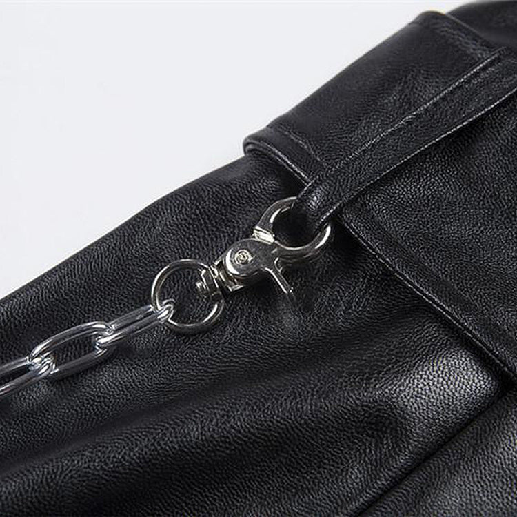 What to Wear to a Concert / Zipper Corset Dress with Sash and Chain in Gothic Style - image 12