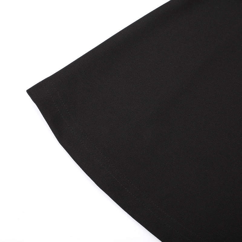 Women's Black Pleated Dress in Gothic Style / Lolita Style Long Sleeve Buttons Dress - image 16