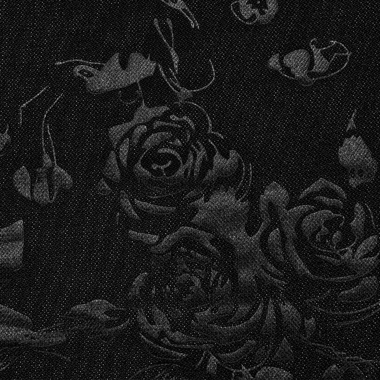 Women's Floral Black Velvet Gothic Asymmetrical Dress - image 9