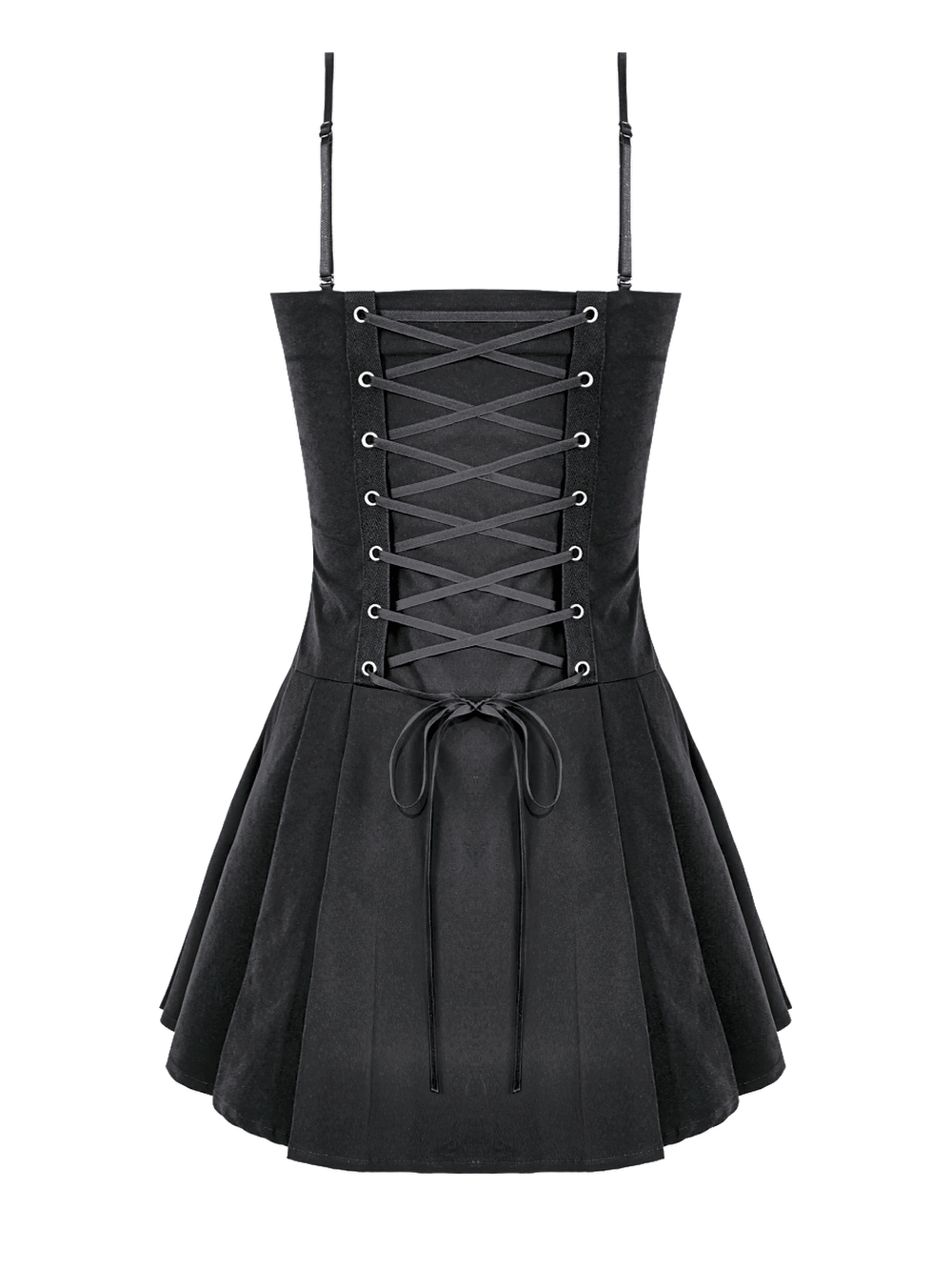 Women's Gothic Corset Mini Dress with Buckle Detail - image 5