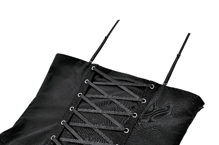 Women's Gothic Corset Mini Dress with Buckle Detail - image 9